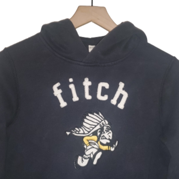 A&F Boys Hoodie Sweatshirt Navy Blue Large - Picture 4 of 6
